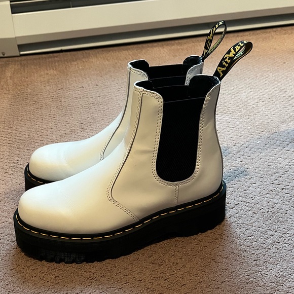 Dr. Martens 2976 Platform Chelsea Boot - White - Picture 2 of 5